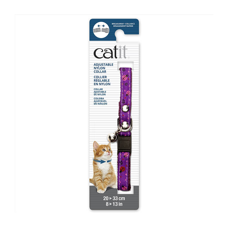 CATIT Collar Ajustable - Púrpura Chinitas