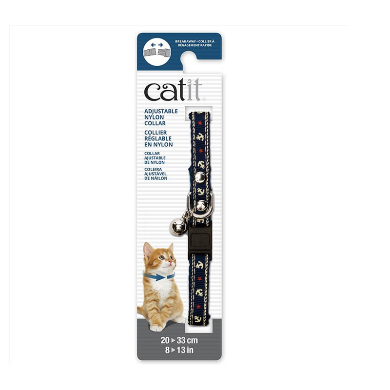 Catit Collar Ajustable - Azul con Anclas