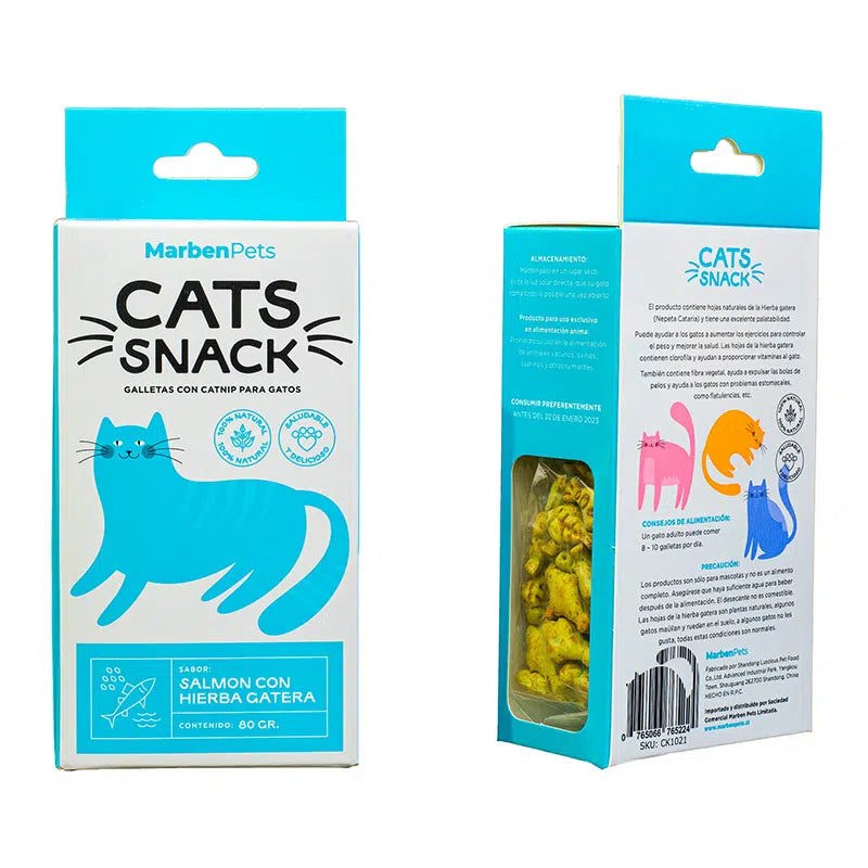 CATS SNACK - Salmón con Hierba Gatera 80g