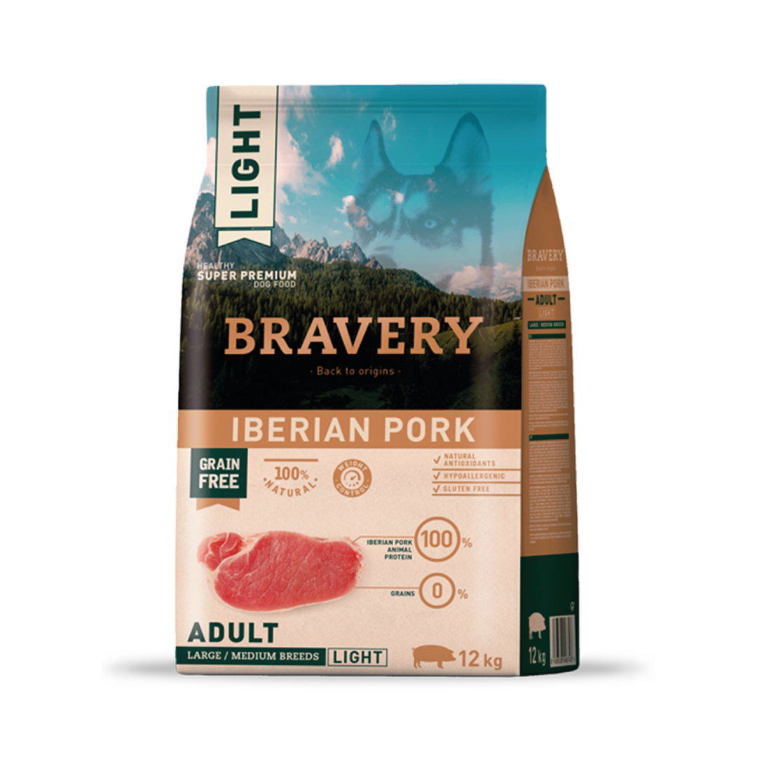 BRAVERY Light Iberian Pork Adult Large/Medium 4kg