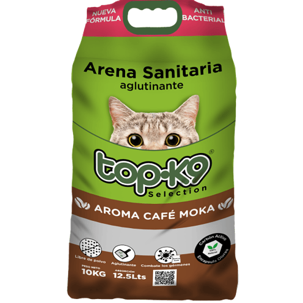 TOP-K9 Arena Sanitaria Aglutinante 10kg - Café Moka