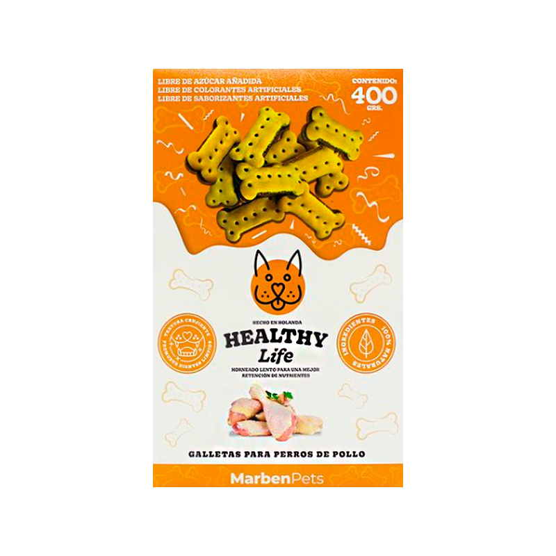 HEALTHY LIFE Galletas Sabor Pollo 400g