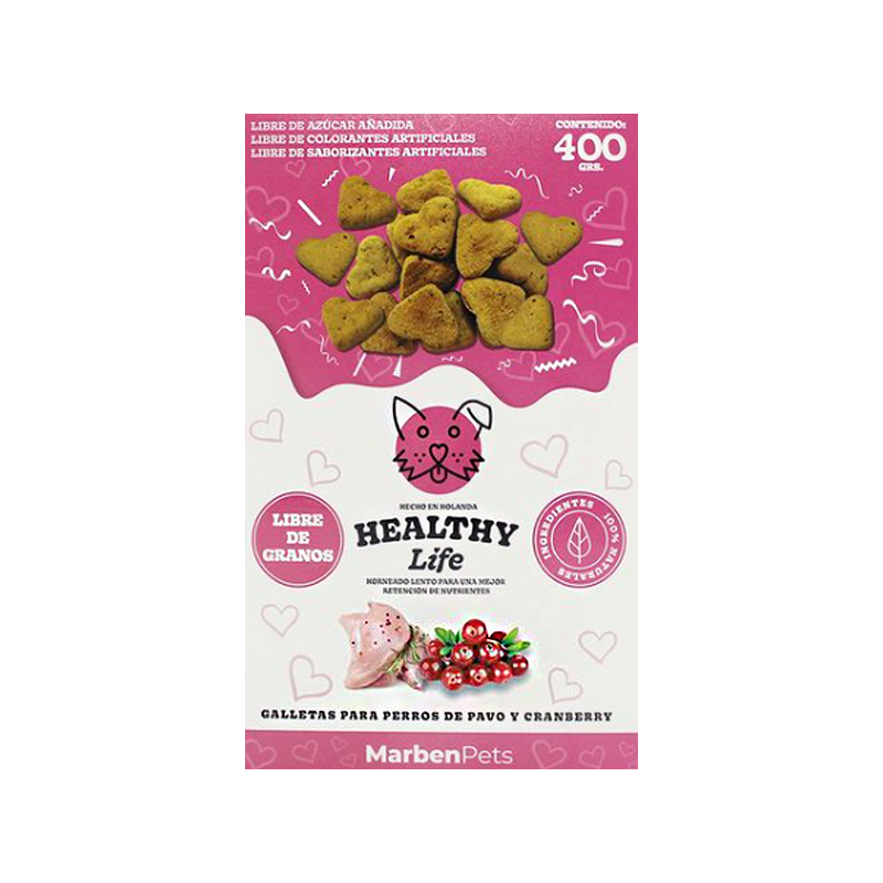 HEALTHY LIFE Galletas Sabor Pavo & Cranberry 400g