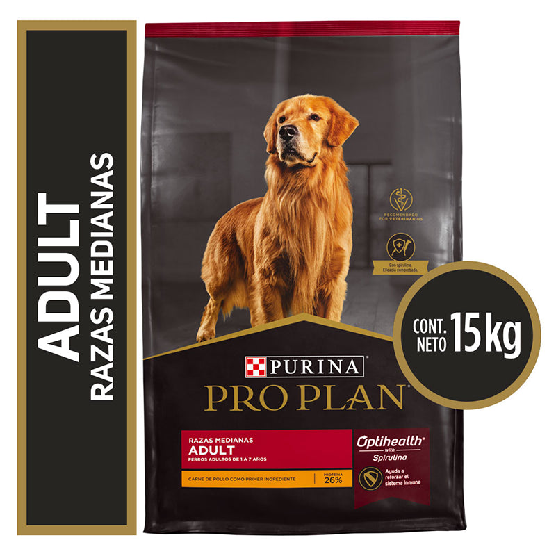 PRO PLAN Adulto Razas Medianas 15kg