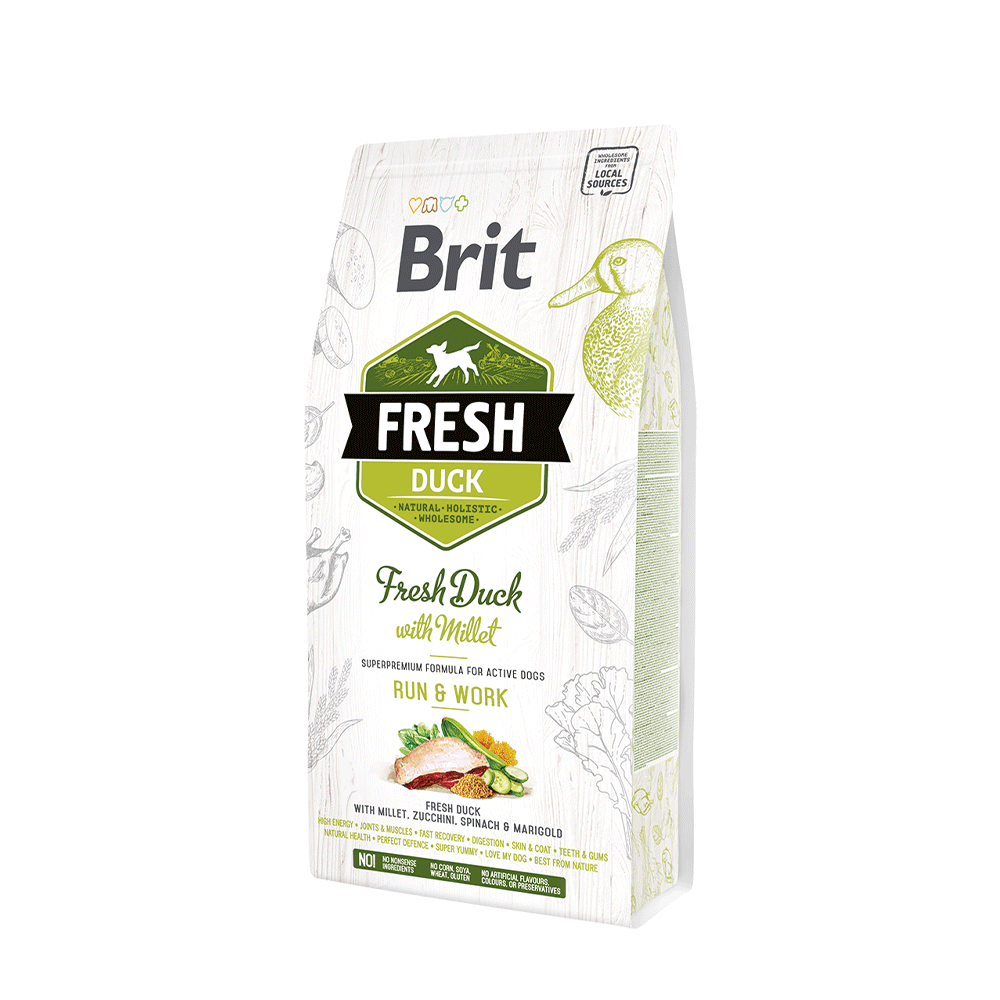 BRIT FRESH Duck with Millet - Adult Active Run & Work 2.5kg