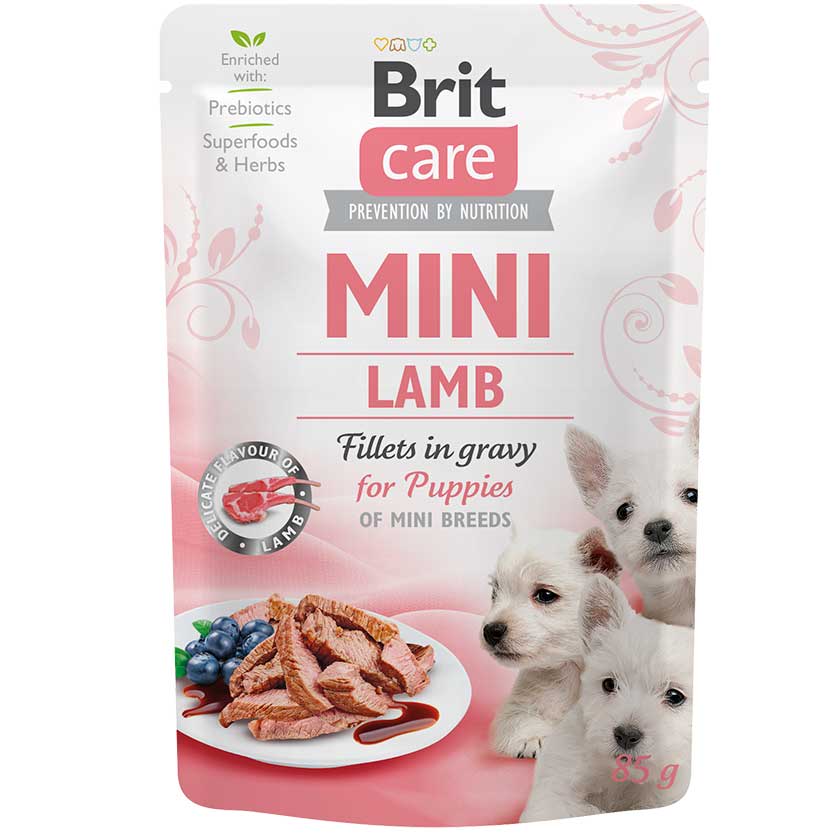 BRIT CARE Puppy Lamb Fillets In Gravy 85g