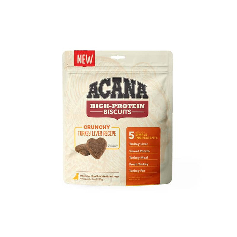 ACANA High - Protein Biscuits, Crunchy Turkey Liver Recipe (Small/Medium)