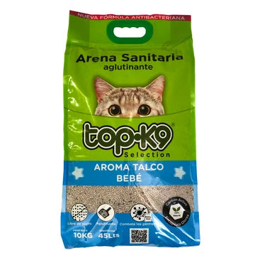 TOP-K9 Arena Sanitaria Aglutinante 10kg - Talco Bebé