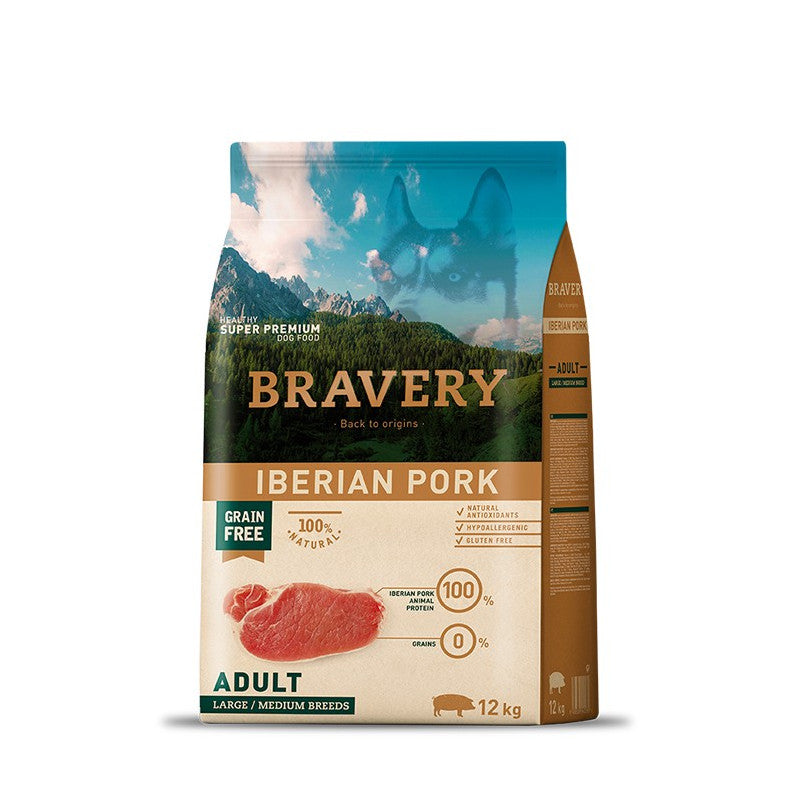 BRAVERY Iberian Pork Adult Large/Medium 4kg