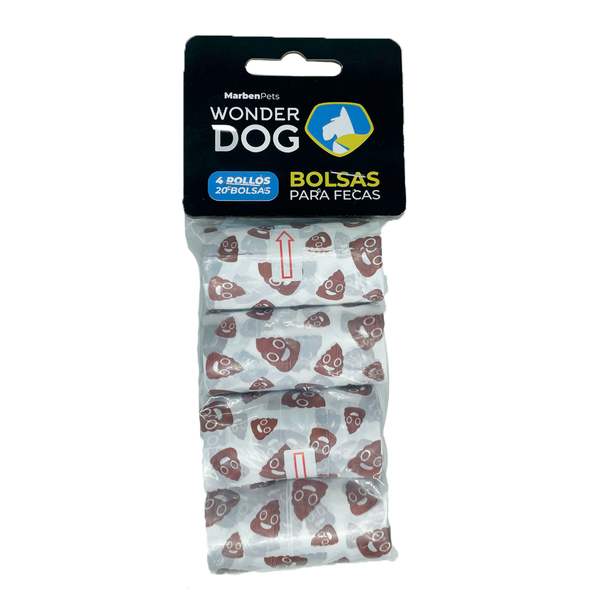 WONDER DOG  Bolsas Desechos - 4 rollos (20 unid c/u)