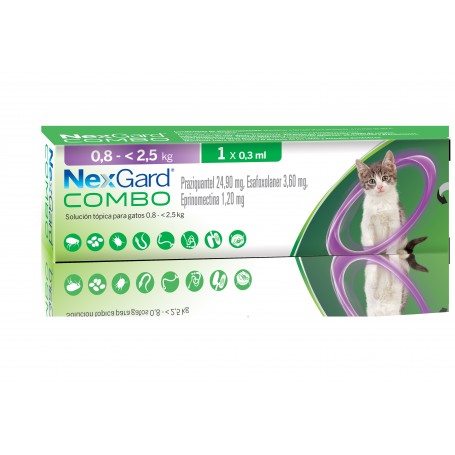 NEXGARD Combo - Solución Spot-On Gatos 0.8 a 2.5kg