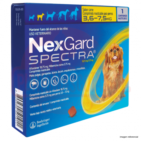 NEXGARD Spectra - 3.6 a 7.5kg (1 comprimido)