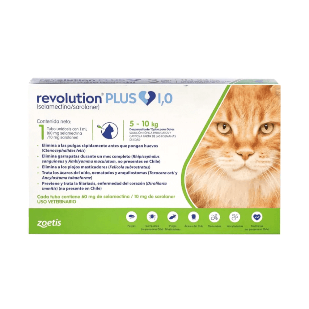 REVOLUTION PLUS 1.0ml - Gato 5 a 10kg