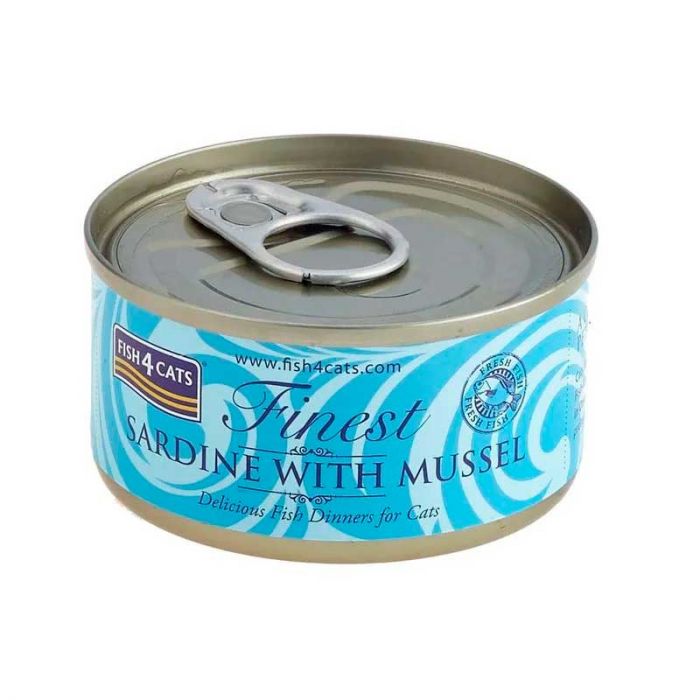 FISH 4 CATS - Lata Sardine & Mussel (Sardina y Mejillón) 70g