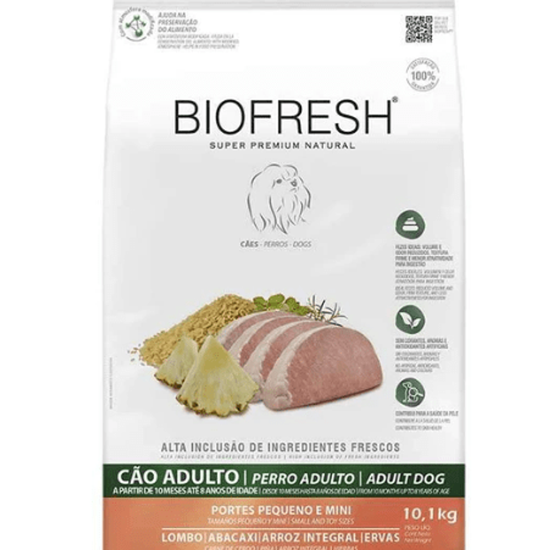 BIOFRESH - Cerdo & Piña Raza Pequeña/Mini 10kg