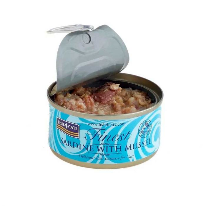 FISH 4 CATS - Lata Sardine & Mussel (Sardina y Mejillón) 70g