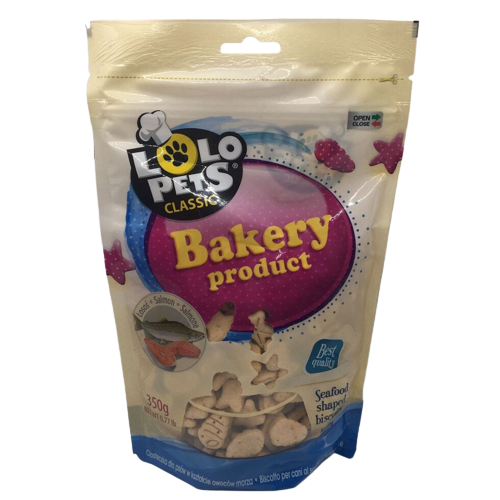 LOLO PETS Galletas Animales con Salmón, 350g