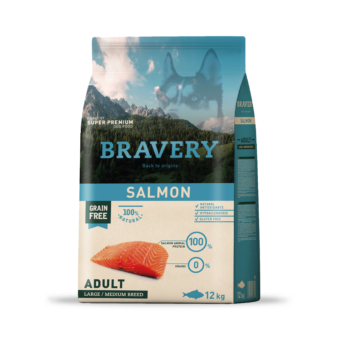 BRAVERY Salmon Adult Large/Medium 12kg