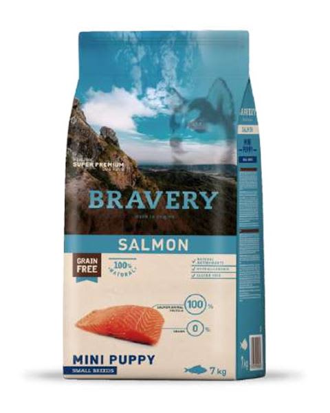 BRAVERY Salmón Mini Puppy 2kg