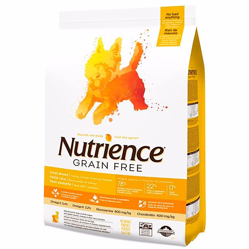 NUTRIENCE Grain Free - Pollo, Pavo & Arenque (Raza Peq.) 2.5kg