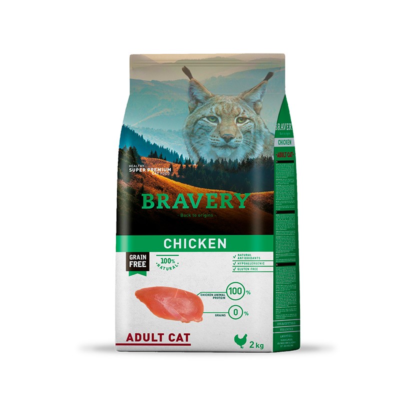 BRAVERY Chicken Adult Cat 2kg