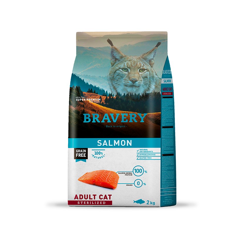 BRAVERY Salmón Adult Cat Sterilized 2kg