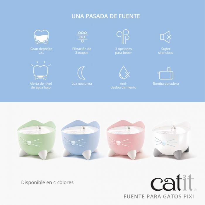 CATIT Pixi Fuente Bebedera Rosada