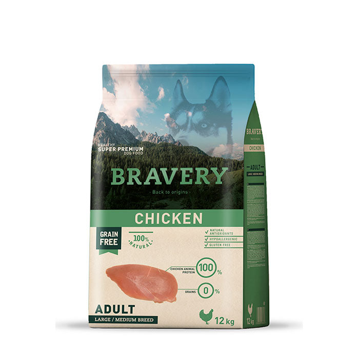 BRAVERY Chicken Adult Large/Medium 4kg