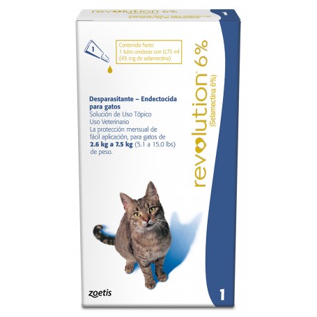 REVOLUTION 6% Pipeta Gato 2.6 - 7.5kg