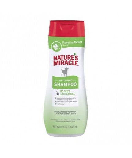 NATURES MIRACLE Shampoo Blanqueador - Aroma Floral de Almendras, 473ml