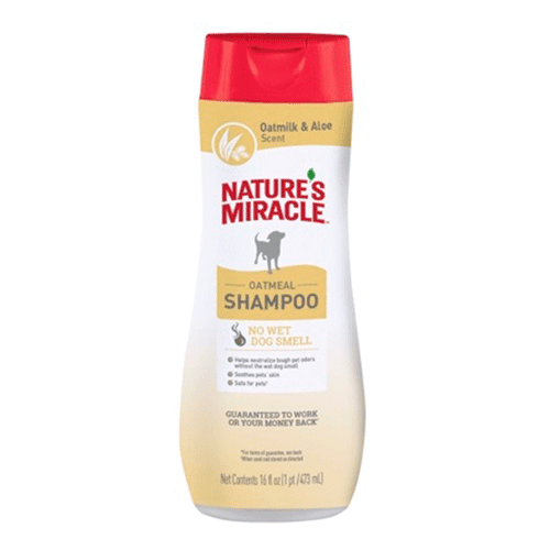 NATURES MIRACLE Shampoo de Avena - Leche de Avena y Aroma de Aloe, 473ml