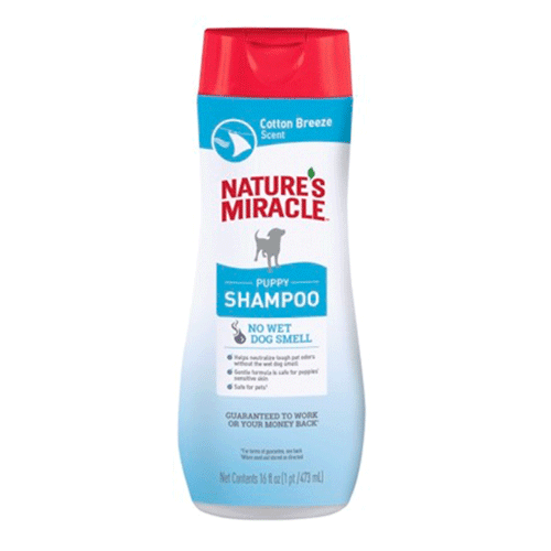 NATURES MIRACLE Shampoo para Cachorros - Aroma Brisa de Algodón, 473ml